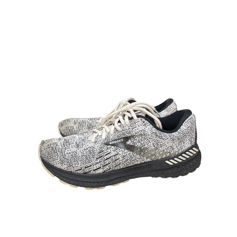Brooks Adrenaline GTS Running Shoes Black White Knit‎ Womens Size 9.5 B